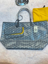 Load image into Gallery viewer, GOYARD
Grey Chevron Print Coated Canvas St. Louis PM Tote Bag