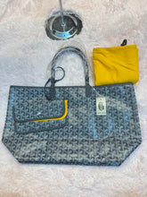 Load image into Gallery viewer, GOYARD
Grey Chevron Print Coated Canvas St. Louis PM Tote Bag