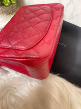 Load image into Gallery viewer, CHANEL 17B Red Caviar Square Mini Classic Flap