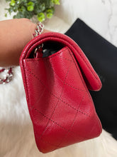 Load image into Gallery viewer, CHANEL 17B Red Caviar Square Mini Classic Flap