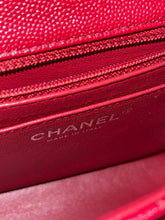 Load image into Gallery viewer, CHANEL 17B Red Caviar Square Mini Classic Flap
