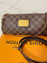 Load image into Gallery viewer, LOUIS VUITTON Eva Clutch Damier Ebene Canvas