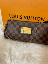 Load image into Gallery viewer, LOUIS VUITTON Eva Clutch Damier Ebene Canvas