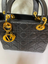 Load image into Gallery viewer, CHRISTIAN DIOR Lady Dior Black - Medium