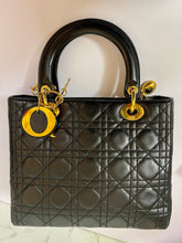 Load image into Gallery viewer, CHRISTIAN DIOR Lady Dior Black - Medium
