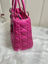 Load image into Gallery viewer, CHRISTIAN DIOR Lambskin Cannage Medium Lady Dior Pink
