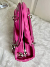 Load image into Gallery viewer, CHRISTIAN DIOR Lambskin Cannage Medium Lady Dior Pink