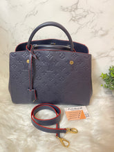 Load image into Gallery viewer, LOUIS VUITTON Montaigne Navy Empriente MM