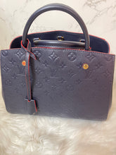Load image into Gallery viewer, LOUIS VUITTON Montaigne Navy Empriente MM