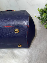 Load image into Gallery viewer, LOUIS VUITTON Montaigne Navy Empriente MM