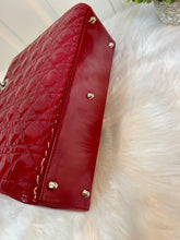 Load image into Gallery viewer, CHRISTIAN DIOR Lady Dior Patent Leather Cannage Red (Large)