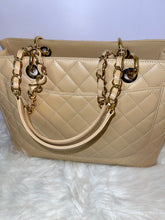 Load image into Gallery viewer, CHANEL Quilted Caviar Grand Shopping Tote GHW Beige