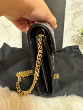 Load image into Gallery viewer, YSL Envelope Wallet on Chain - Black