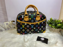 Load image into Gallery viewer, LOUIS VUITTON Black Monogram Multicolor Trouville