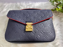 Load image into Gallery viewer, LOUIS VUITTON Blue Monogram Empreinte Leather Pochette Metis