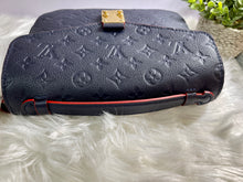 Load image into Gallery viewer, LOUIS VUITTON Blue Monogram Empreinte Leather Pochette Metis