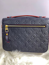 Load image into Gallery viewer, LOUIS VUITTON Blue Monogram Empreinte Leather Pochette Metis