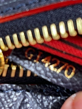 Load image into Gallery viewer, LOUIS VUITTON Blue Monogram Empreinte Leather Pochette Metis