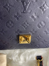 Load image into Gallery viewer, LOUIS VUITTON Blue Monogram Empreinte Leather Pochette Metis