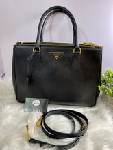 Load image into Gallery viewer, PRADA Black Saffiano Leather Zip Tote LARGE