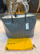 Load image into Gallery viewer, GOYARD
Grey Chevron Print Coated Canvas St. Louis PM Tote Bag
