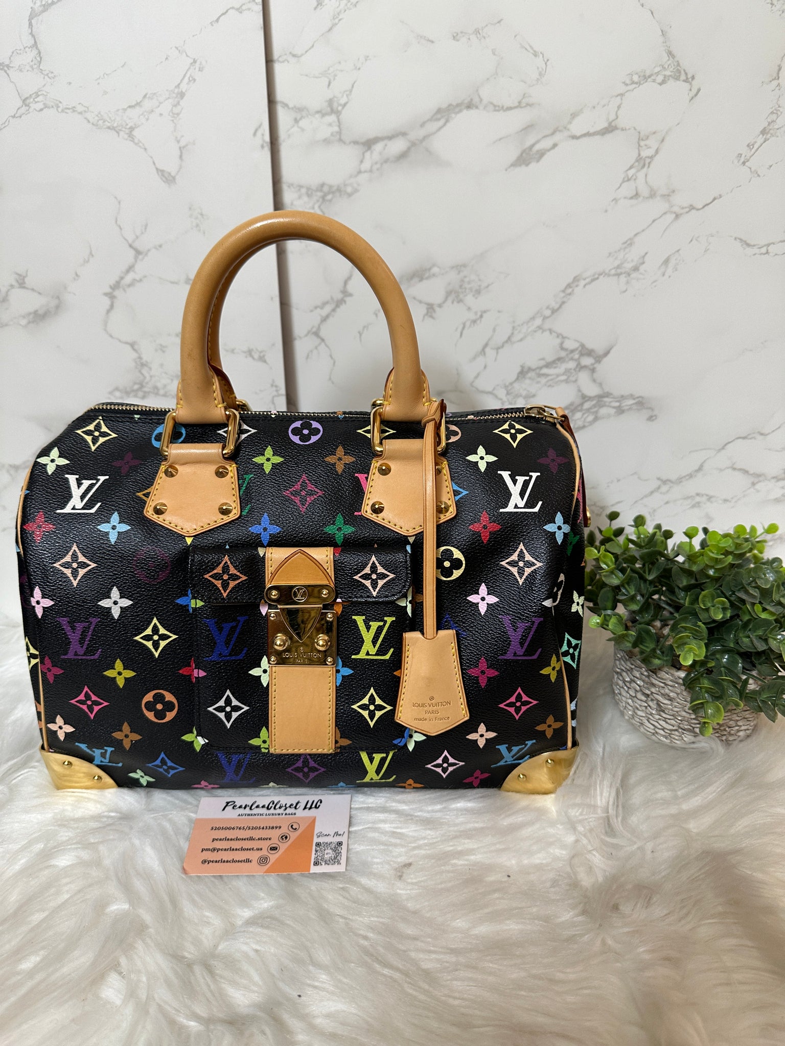 LOUIS VUITTON Speedy 30 Monogram Multicolor Satchel Bag-US