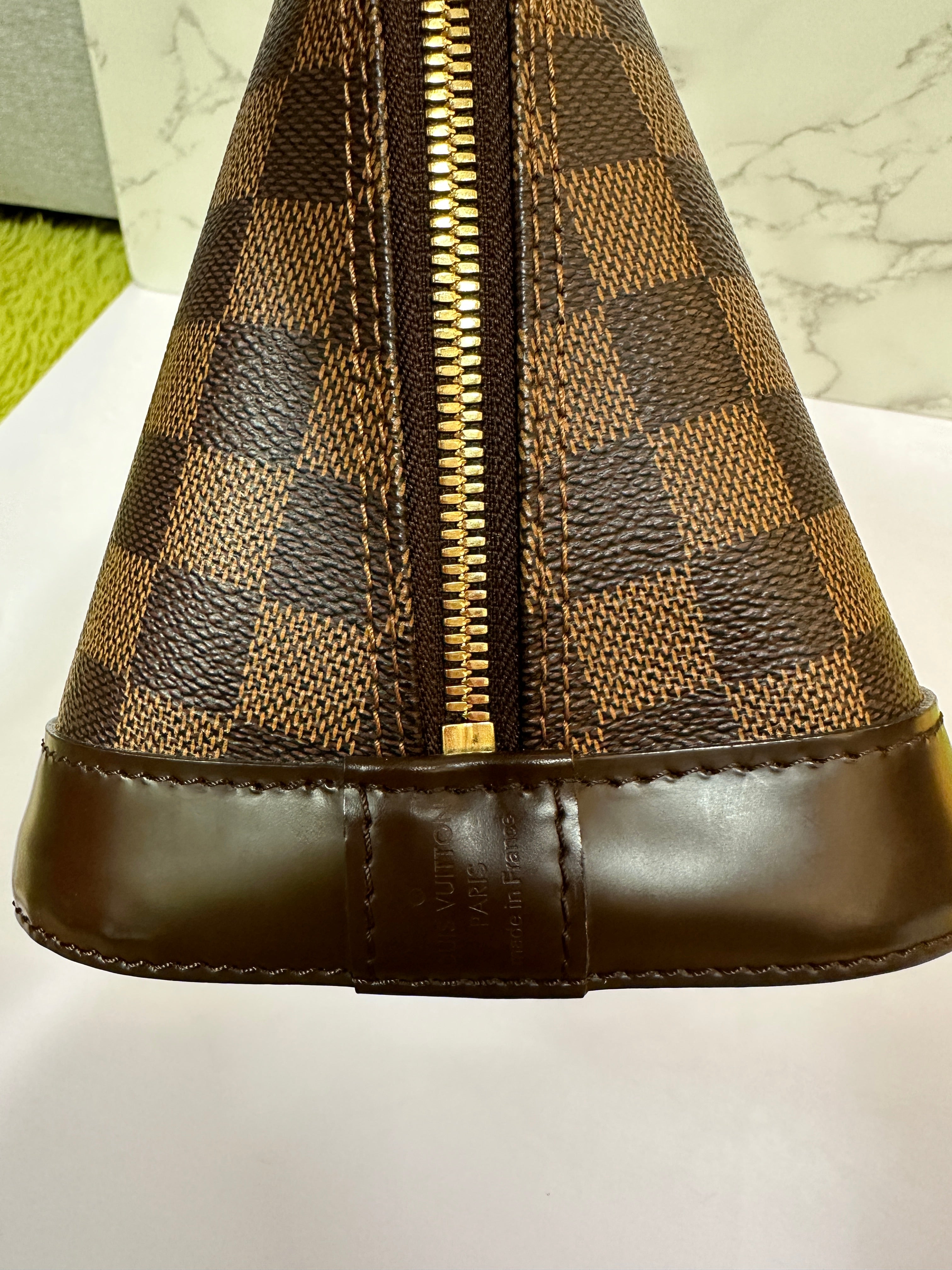 Louis Vuitton LV Alma PM damier ebene new Brown Leather ref.522930