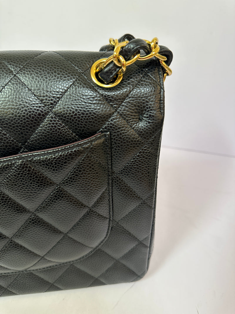 CHANEL Jumbo Classic Caviar Double Flap