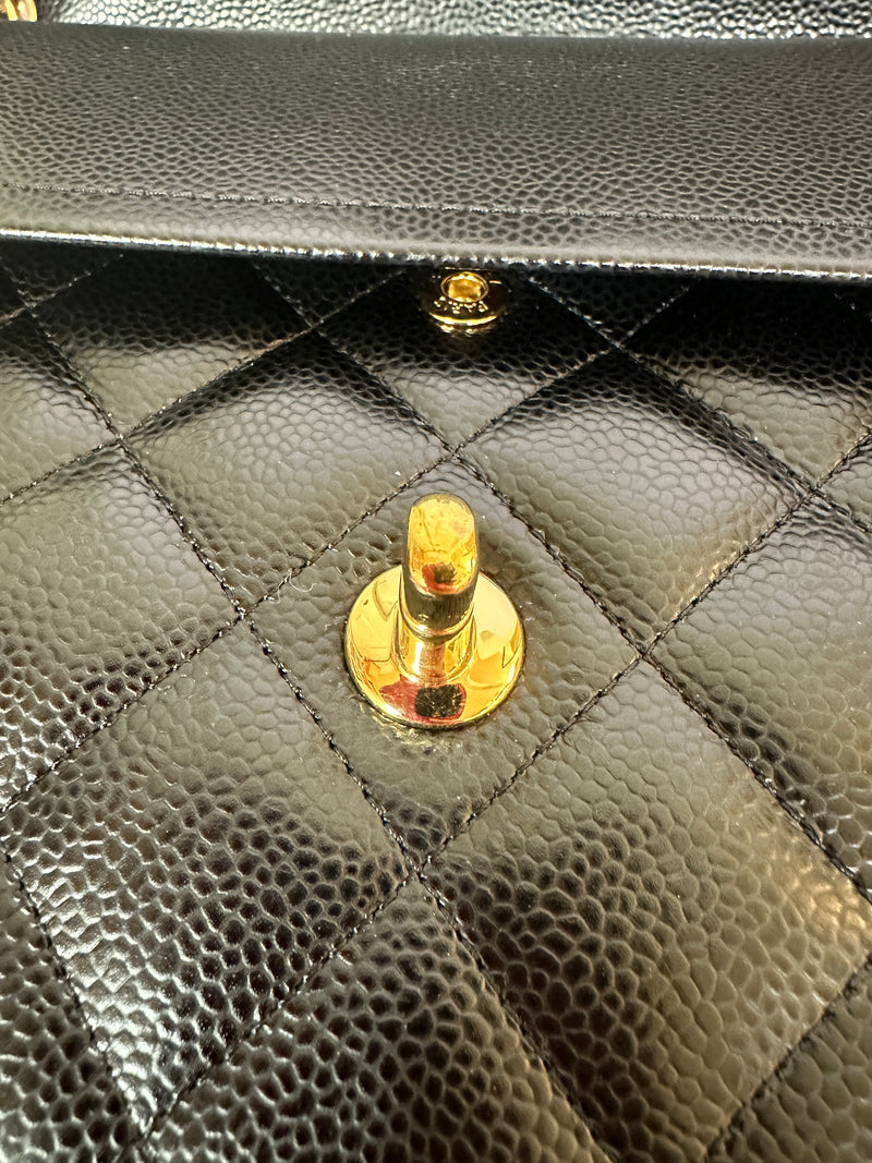 CHANEL Jumbo Classic Caviar Double Flap