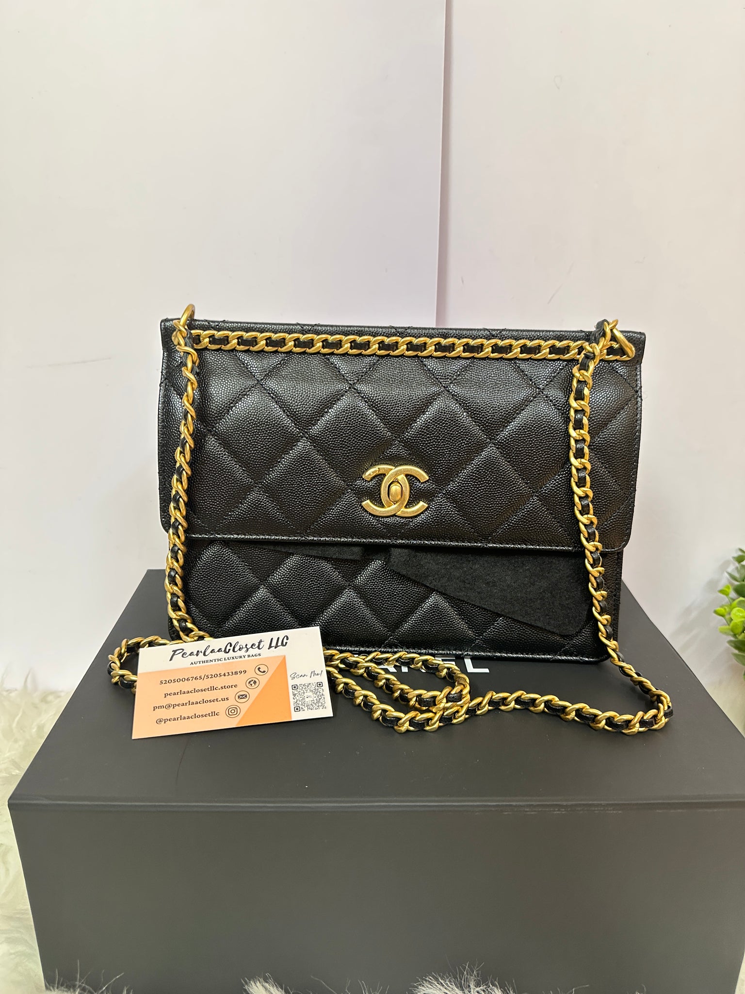 Chanel Quilted Wallet On Chain WOC Black Caviar Silver Hardware – Coco  Approved Studio