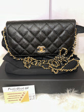Load image into Gallery viewer, CHANEL Caviar Quilted Wallet On Chain - Black
