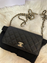 Load image into Gallery viewer, CHANEL Caviar Quilted Wallet On Chain - Black
