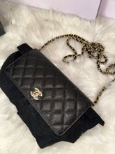 Load image into Gallery viewer, CHANEL Caviar Quilted Wallet On Chain - Black
