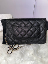 Load image into Gallery viewer, CHANEL Caviar Quilted Wallet On Chain - Black
