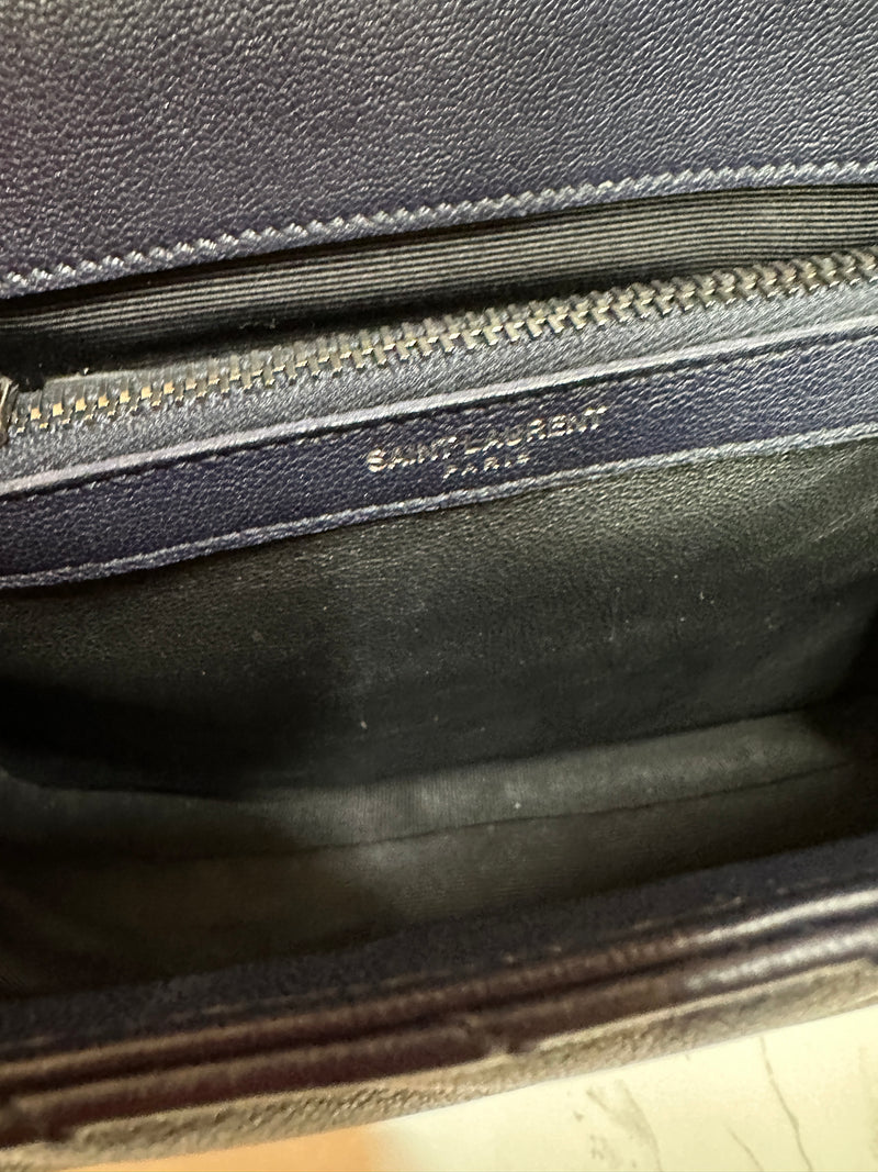 YSL Chevron Quilt College - Navy Blue