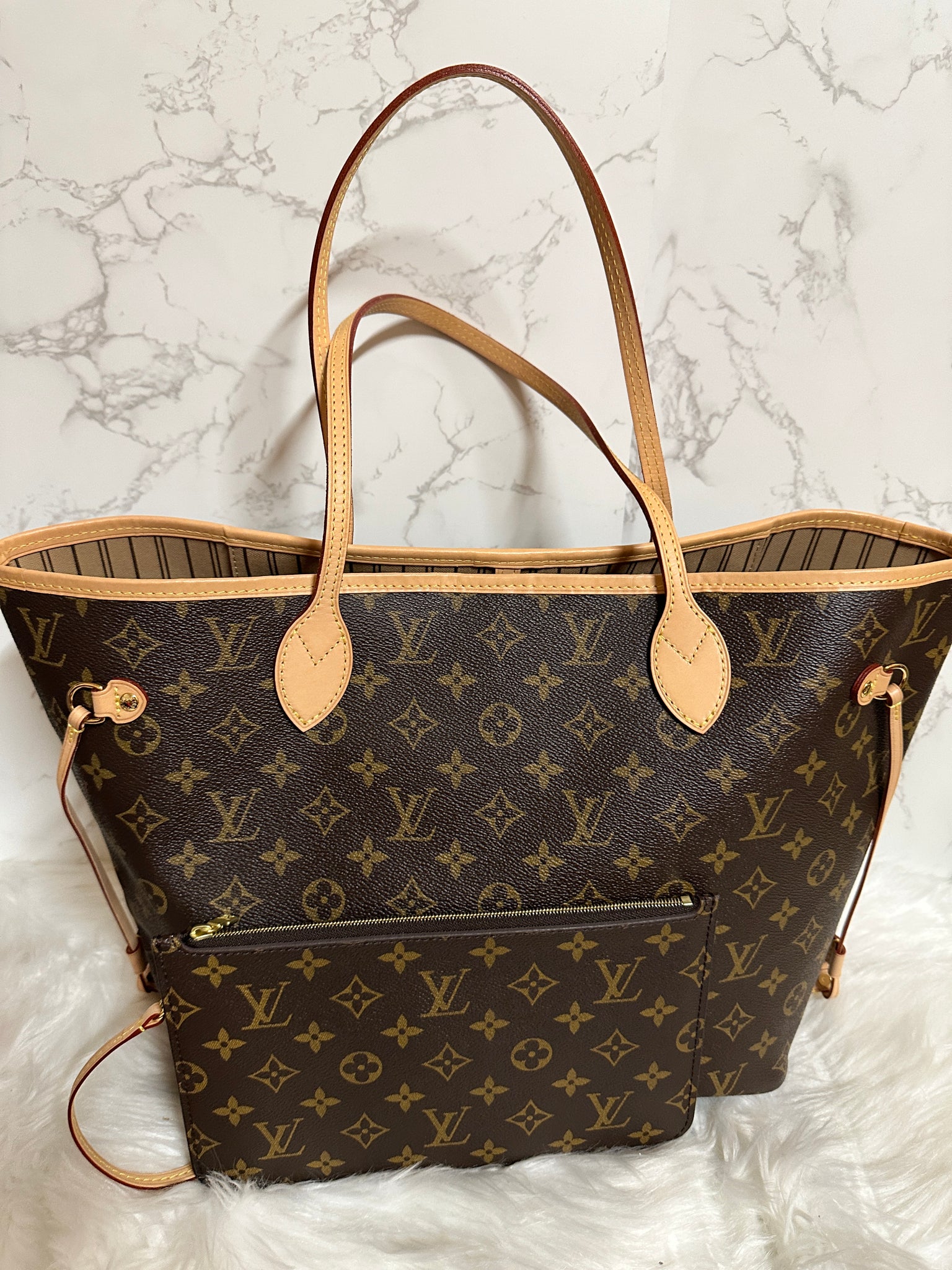 Neverfull cheap beige interior