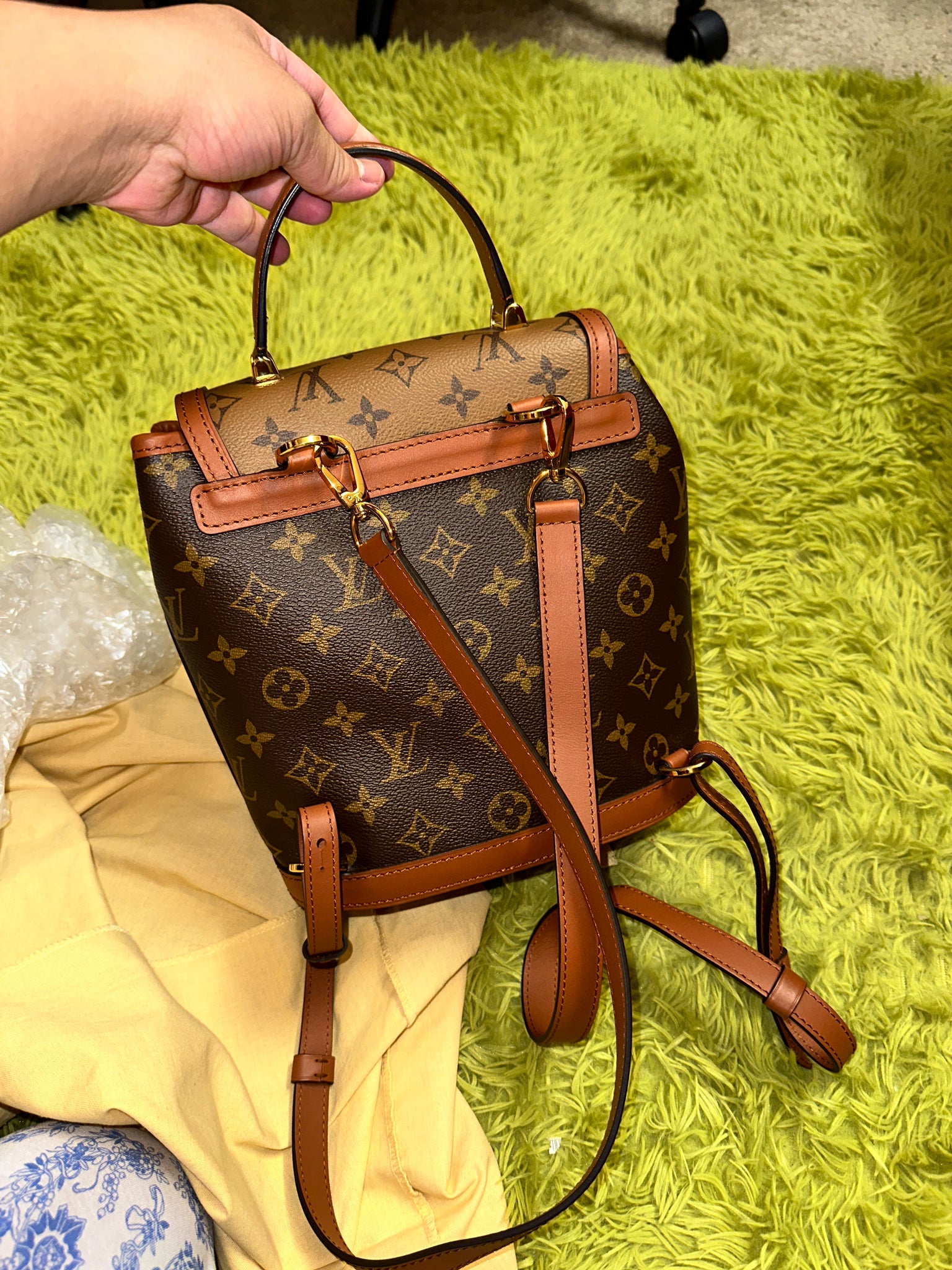 Louis Vuitton Dauphine Backpack PM Brown Canvas