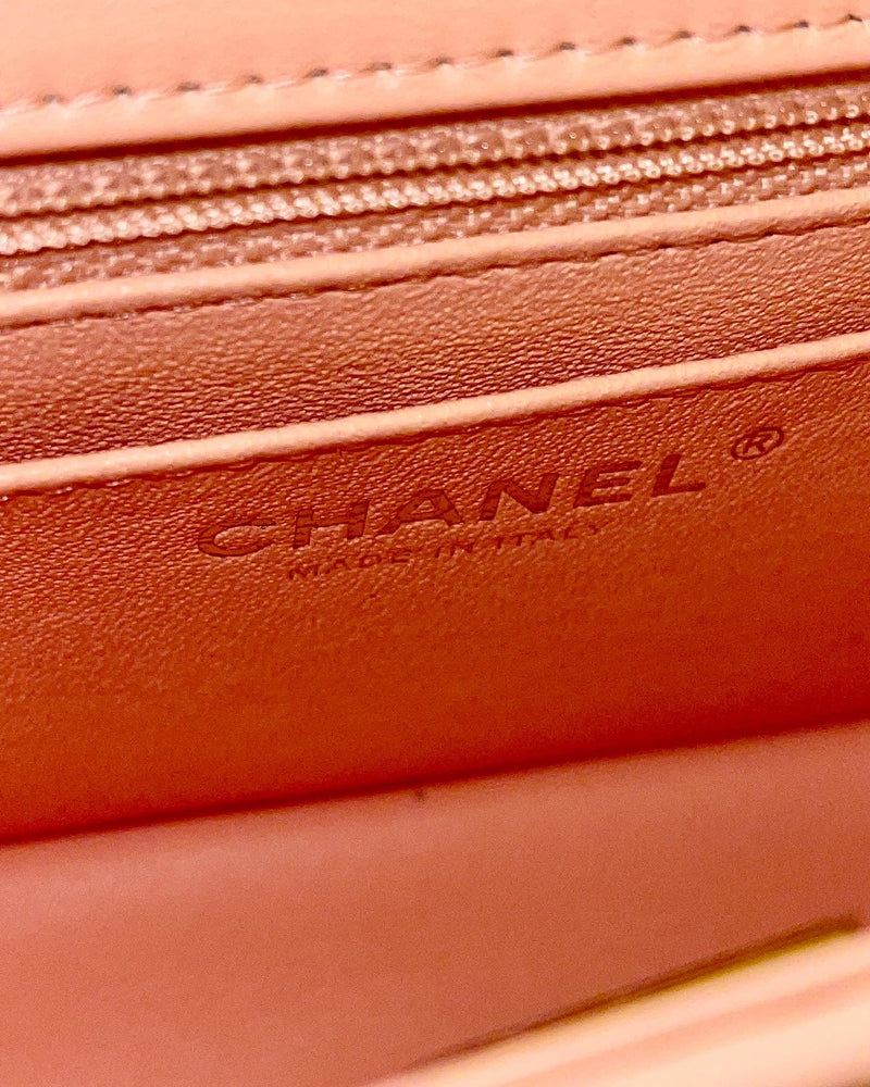 CHANEL 22C Mini Flap Bag Peach ( BRAND NEW!! )