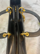 Load image into Gallery viewer, CHRISTIAN DIOR Lady Dior Black Patent Large
