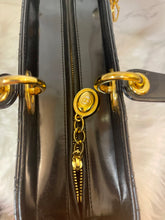 Load image into Gallery viewer, CHRISTIAN DIOR Lady Dior Black Patent Large
