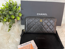 Load image into Gallery viewer, CHANEL Long Zippy Wallet Caviar Leather Black

