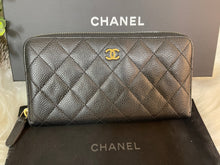 Load image into Gallery viewer, CHANEL Long Zippy Wallet Caviar Leather Black
