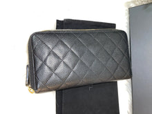 Load image into Gallery viewer, CHANEL Long Zippy Wallet Caviar Leather Black
