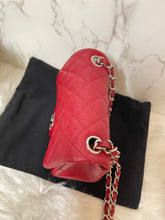 Load image into Gallery viewer, CHANEL 17B Red Caviar Square Mini Classic Flap
