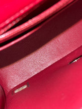 Load image into Gallery viewer, CHANEL 17B Red Caviar Square Mini Classic Flap
