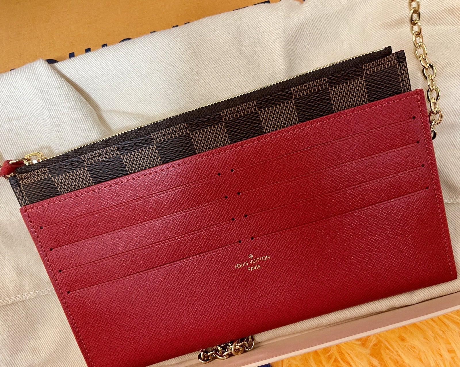 LOUIS VUITTON Pochette Felicie Damier Ebene – PearlaaCloset LLC