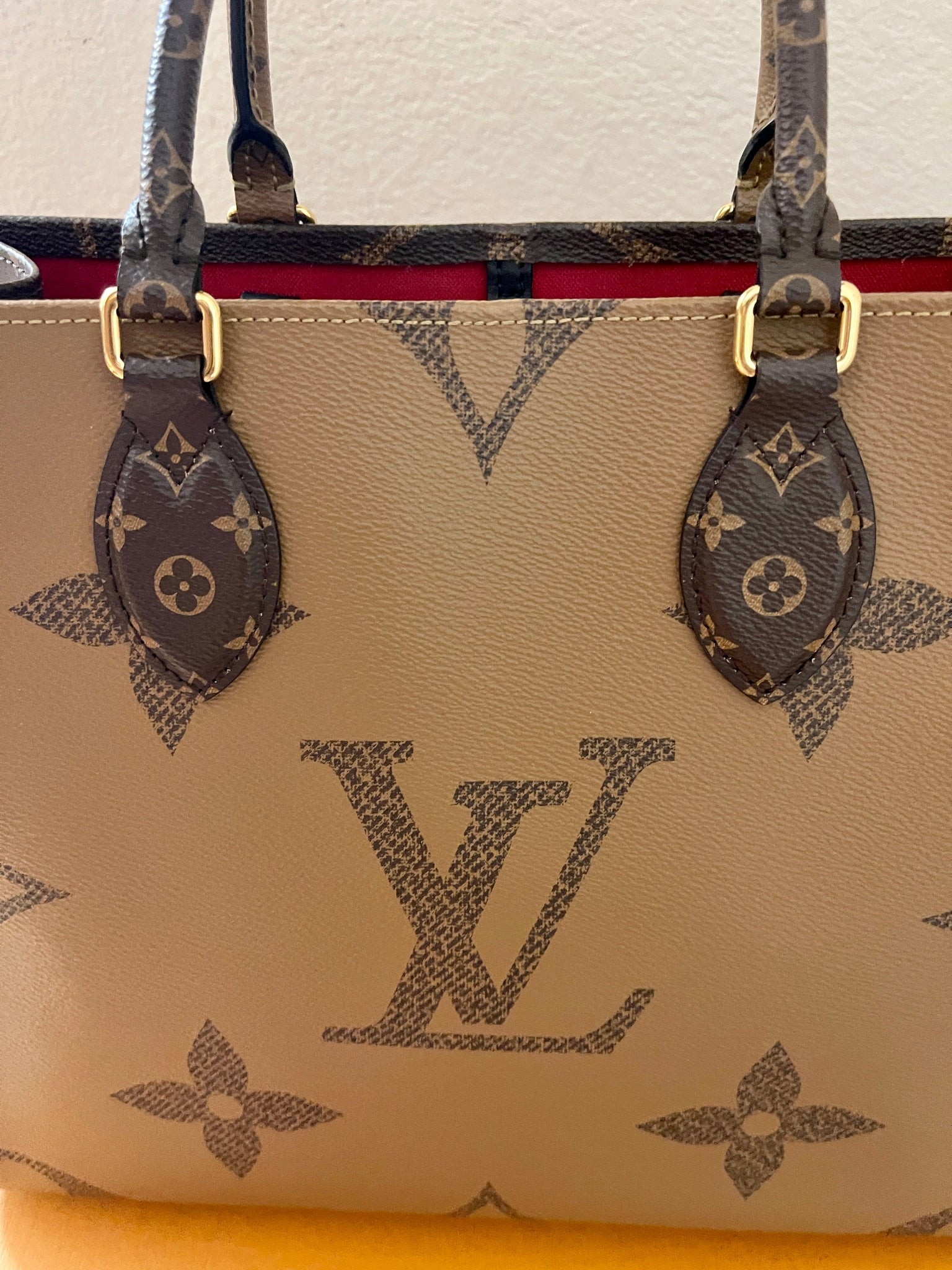 Louis Vuitton Onthego Monogram Giant Reverse MM Brown in Coated