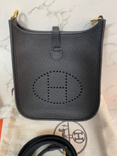 Load image into Gallery viewer, HERMES Taurillon Clemence Evelyne TPM Black (NEW!!)

