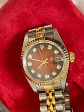 Load image into Gallery viewer, Rolex Datejust Steel Yellow Gold Red Vignette Diamond Ladies Watch 26 mm
