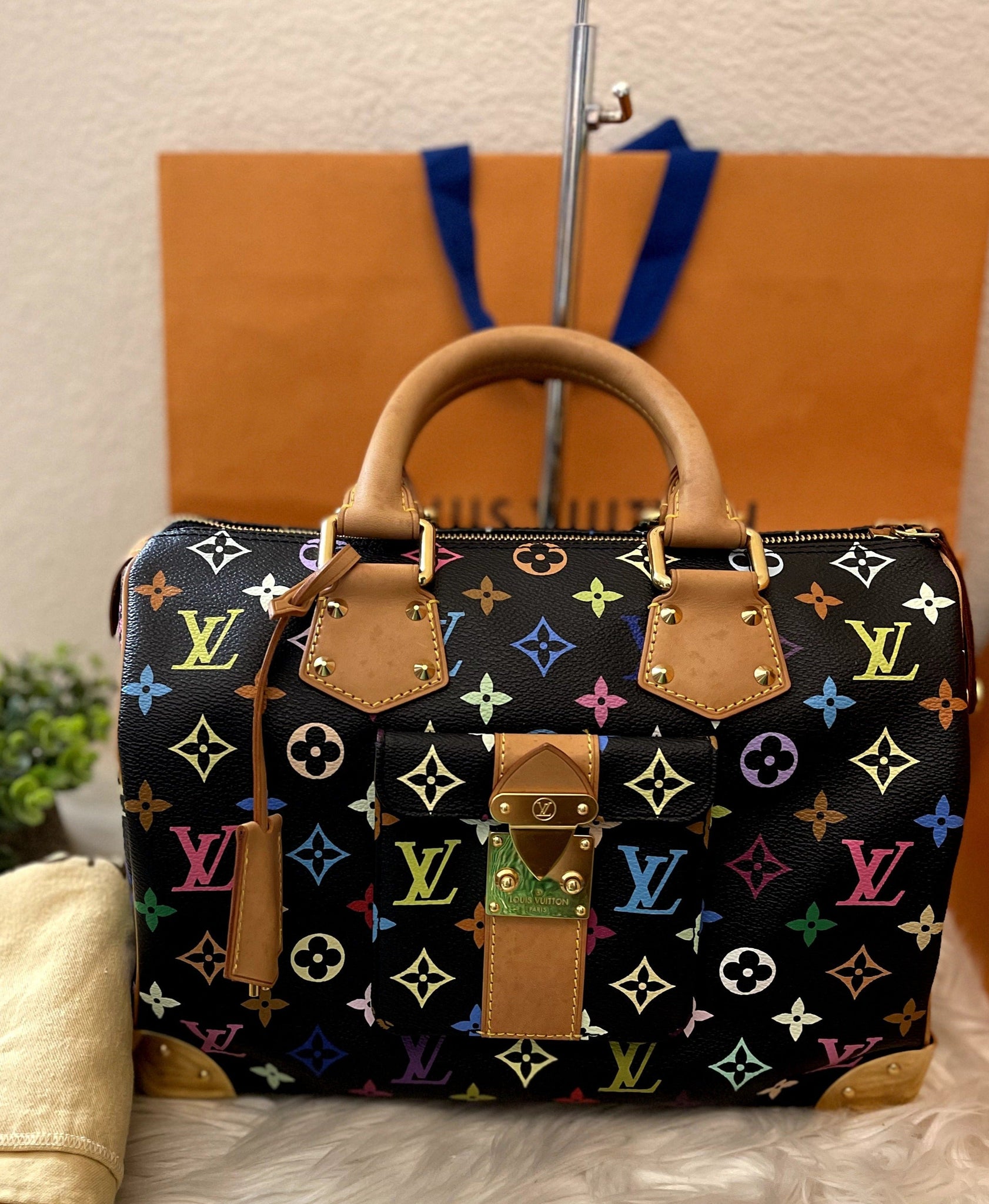 Louis Vuitton, Bags, Louis Vuitton Speedy 3 Multicolor Black